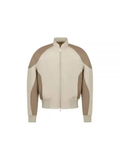 Cotton Canvas Bomber Jacket Beige - DIOR - BALAAN 2