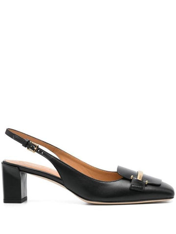 Tod'S Branded Metal Bar Leather Slingback Shoes - TOD'S - BALAAN 1