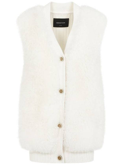 Cashmere Fur Vest Raffia - FABIANA FILIPPI - BALAAN 2