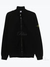 Logo Patch Zipper Zip-Up Jacket Black - STONE ISLAND - BALAAN 2