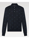 1AFYEQ Long Sleeved Wool Silk and Cashmere Blend Polo - LOUIS VUITTON - BALAAN 1