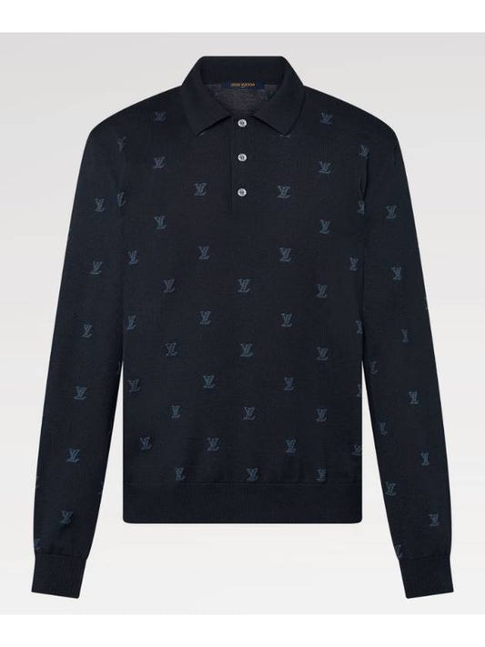 1AFYEQ Long Sleeved Wool Silk and Cashmere Blend Polo - LOUIS VUITTON - BALAAN 1