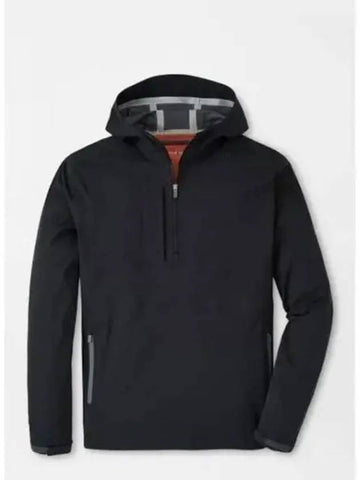 KINETIC PERFORMANCE HALF ZIP HOODIE MF23EZ301 BLK Kinetic performance half zip up hood 925266 - PETER MILLAR - BALAAN 1