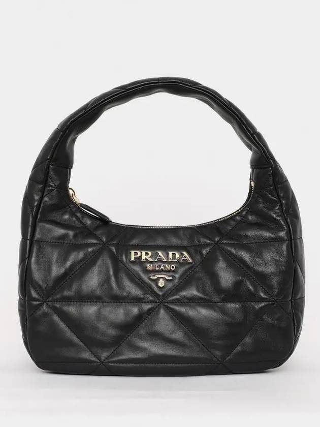 Logo Quilted Leather Shoulder Bag Black - PRADA - BALAAN 4