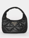 Logo Quilted Leather Shoulder Bag Black - PRADA - BALAAN 2