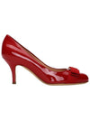 Salvatore Carla Vararo Pumps Heel Red - SALVATORE FERRAGAMO - BALAAN.