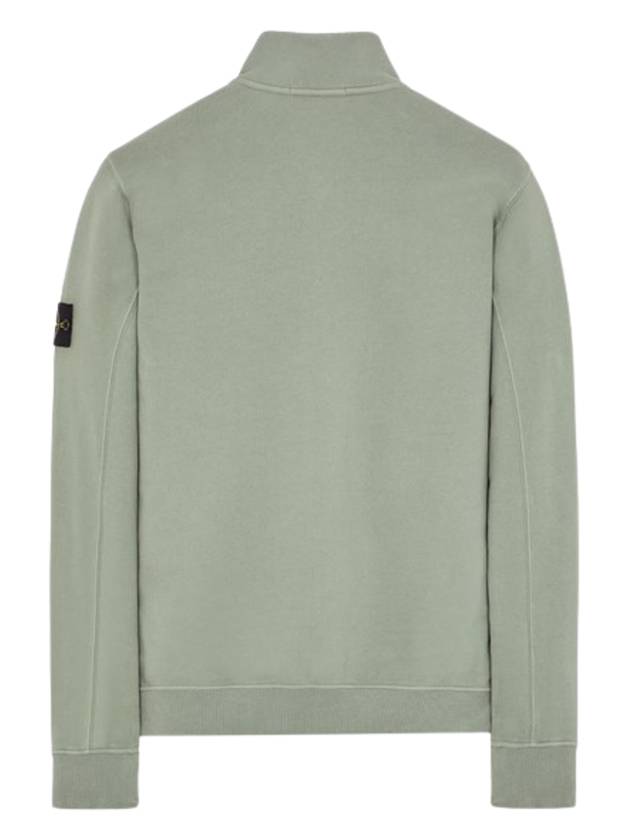 Men's Wappen Patch Cotton Zip Up Jacket Green - STONE ISLAND - BALAAN 3