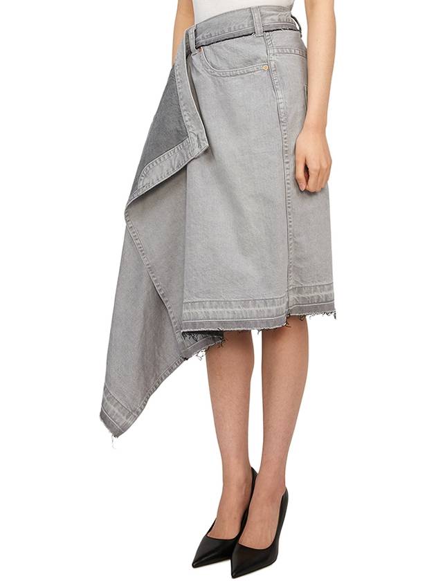 2306816 301 Women s Denim Skirt - SACAI - BALAAN 4