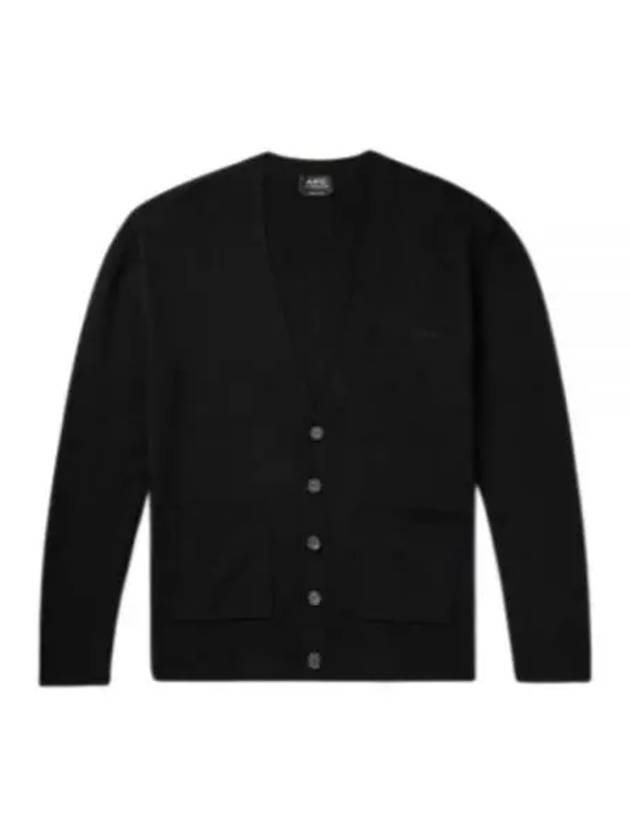 Men's Theo Wool Cardigan Black - A.P.C. - BALAAN 2