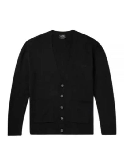 Men's Theo Wool Cardigan Black - A.P.C. - BALAAN 2