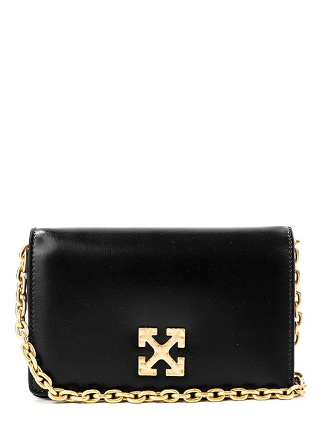 Women's 05 Jitney Chain Shoulder Bag Black - OFF WHITE - BALAAN.