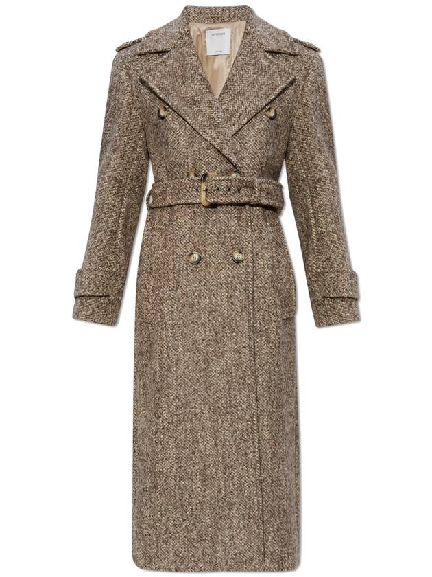 Sportmax Double-breasted Coat, Women's, Brown - MAX MARA SPORTMAX - BALAAN 1