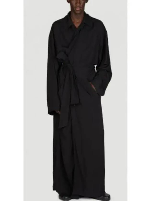 Belted Maxi Trench Coat Black - BALENCIAGA - BALAAN 2