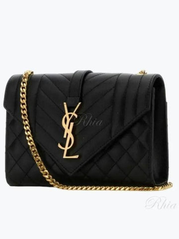 600195BOW91 Small Envelope Chain Bag Gold Plated - SAINT LAURENT - BALAAN 1