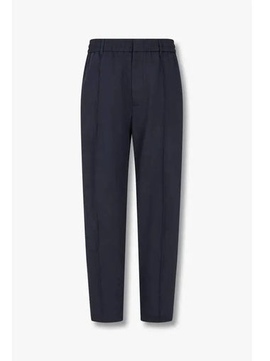 Men s Stretch Tapered Banding Pants Navy - EMPORIO ARMANI - BALAAN 1