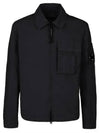 Lens Wappen Flat Pocket Nylon Shirt Jacket Black - CP COMPANY - BALAAN 2