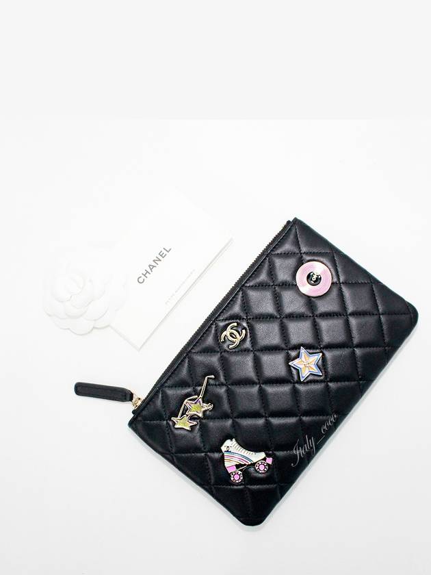 Classic Small Case Lambskin Enamel Gold Metal Black - CHANEL - BALAAN 7