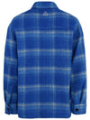 Gervon Check Wool Shirt Jacket Blue - ISABEL MARANT - BALAAN 4