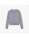 Baby Fox Patch Regular Cardigan Grey Melange - MAISON KITSUNE - BALAAN 2