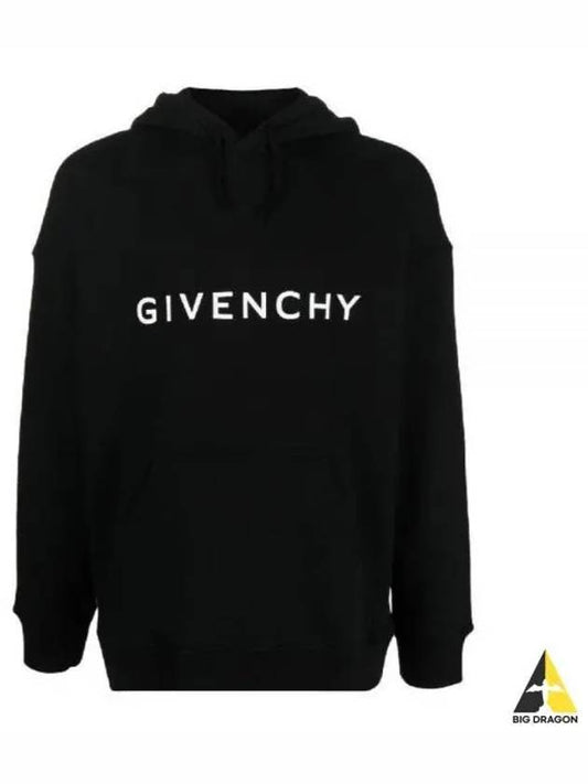 logo print cotton hoodie black - GIVENCHY - BALAAN 2