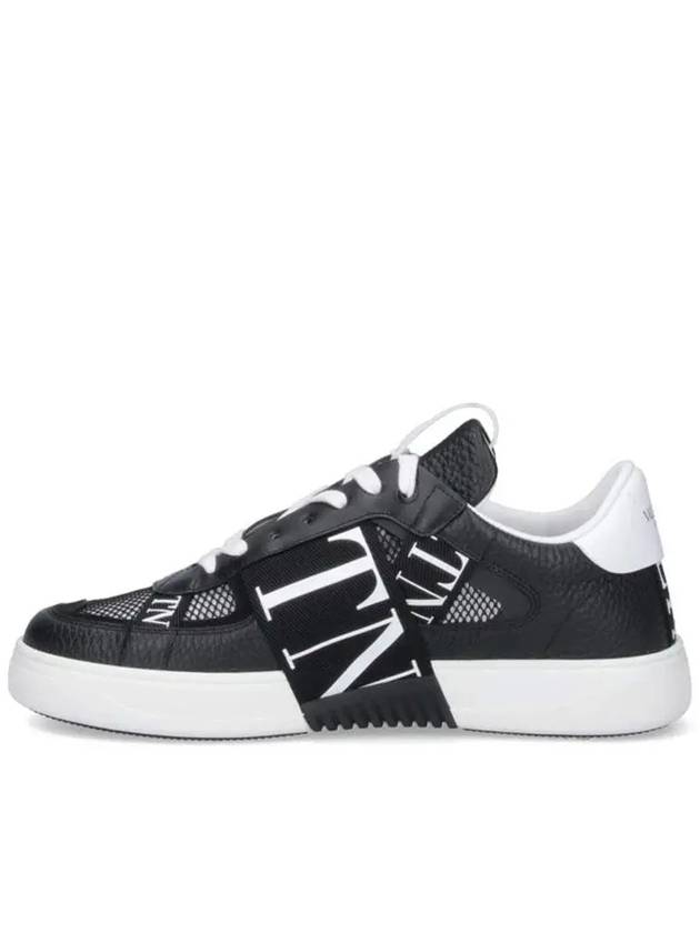 VL7N Logo Label Weaving Band Low Top Sneakers Black - VALENTINO - BALAAN 4