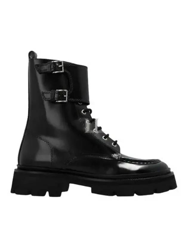 Lace-Up Double Strap Combat Boots Black - AMI - BALAAN 2