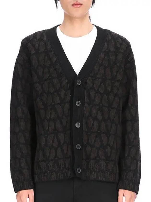 Iconography Wool Cardigan Brown - VALENTINO - BALAAN 2