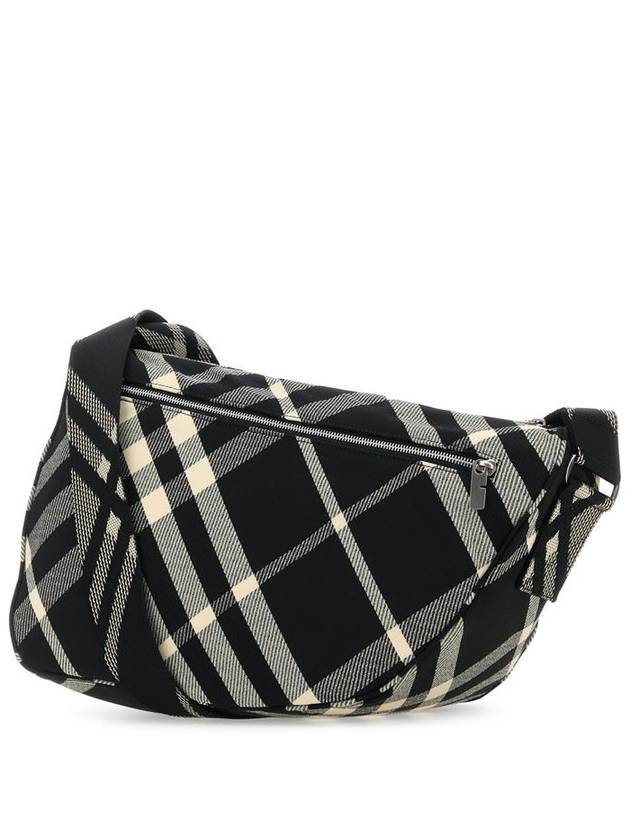 Shield Check Large Messenger Bag Black - BURBERRY - BALAAN 3