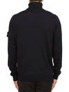 Wappen Patch Virgin Wool Turtleneck Navy - STONE ISLAND - BALAAN 5