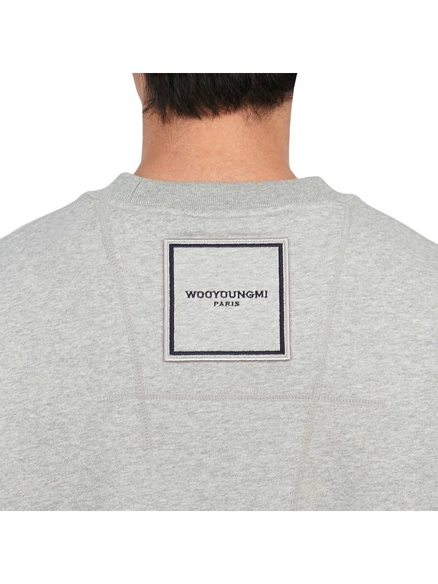 Back Square Label Cotton Sweatshirt Grey - WOOYOUNGMI - BALAAN 9