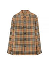 Vintage Check Wool Cotton Over Long Sleeve Shirt Archive Beige - BURBERRY - BALAAN 2