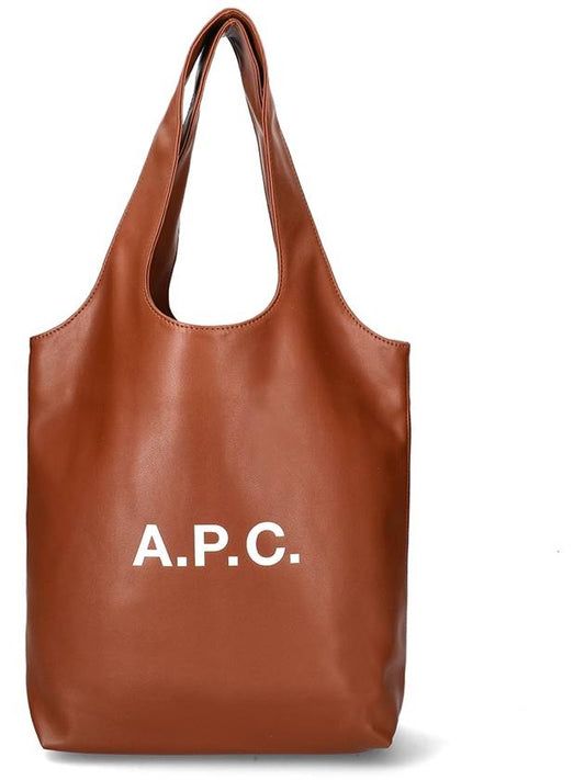 Ninon Small Recycled Leather Tote Bag Brown - A.P.C. - BALAAN 2