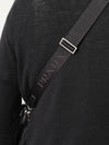 Re-Nylon Saffiano Leather Shoulder Bag Black - PRADA - BALAAN 6