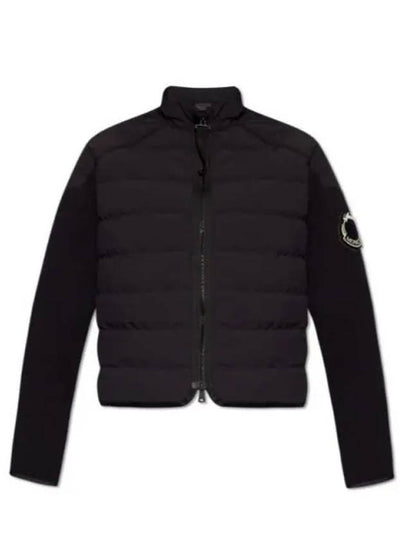 Padded Cotton Zip-Up Cardigan Black - MONCLER - BALAAN 2