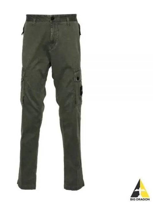 Compass Badge Cargo Straight Pants Green - STONE ISLAND - BALAAN 2