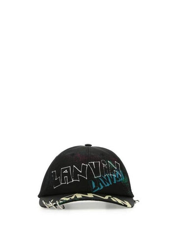 Print Nylon Ball Cap Black - LANVIN - BALAAN 1