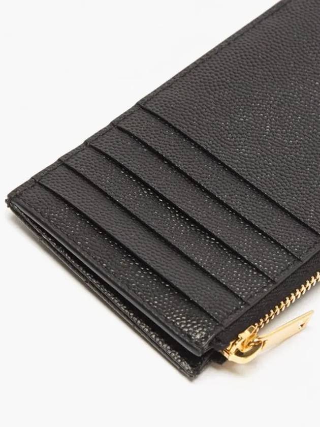 Monogram Fragment Zipper Card Wallet Black - SAINT LAURENT - BALAAN 6