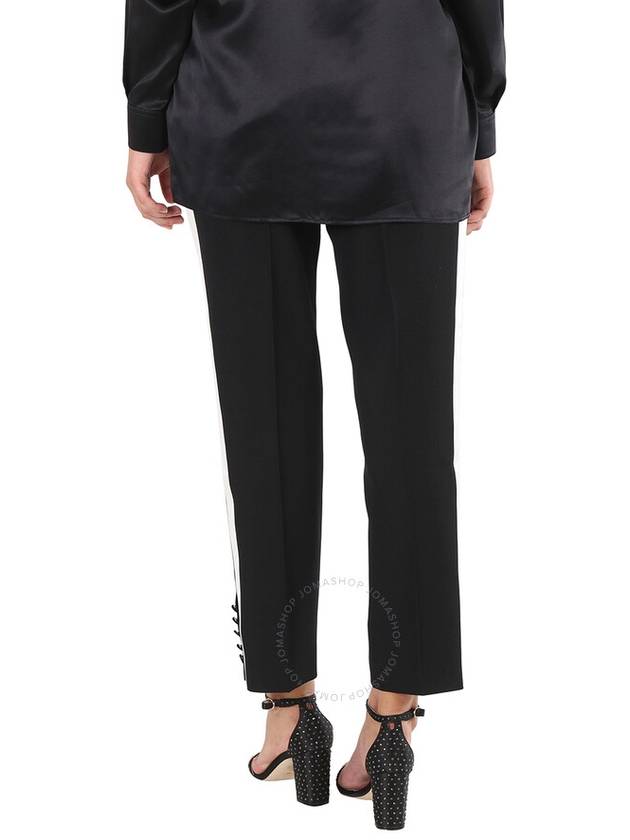 Burberry Ladies Black Potbury Wool Blend Straight Leg Trousers, Brand Size 4 (US Size 2) - BURBERRY - BALAAN 3