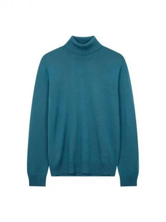 Men s Mini Logo Turtleneck Sweater Blue 271977 - EMPORIO ARMANI - BALAAN 1