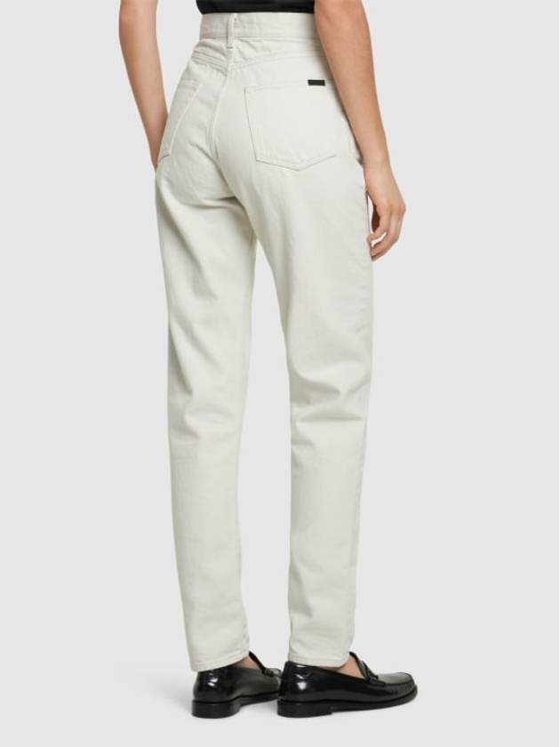 Slim Fit Denim Jeans Chalk White - SAINT LAURENT - BALAAN 2