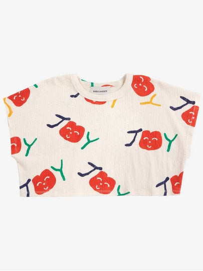 Children s cropped T shirt Smiling all over B125AC021 - BOBO CHOSES - BALAAN 2