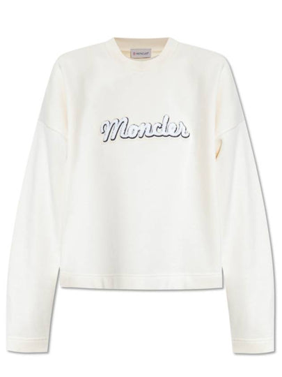 Moncler logo print crewneck sweatshirt - MONCLER - BALAAN 2