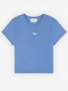 Baby Fox Patch Baby Short Sleeve T-Shirt Blue - MAISON KITSUNE - BALAAN 2