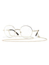 Eyewear Chain Round Eyeglasses Gold - CHANEL - BALAAN 1