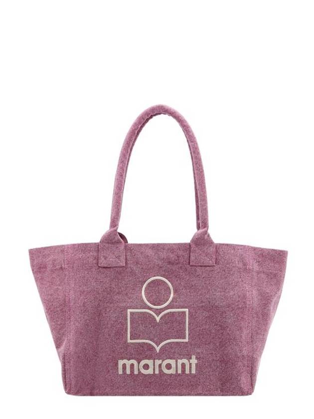 Yenky Zipper Logo Washed Cotton Tote Bag Pink - ISABEL MARANT - BALAAN 1