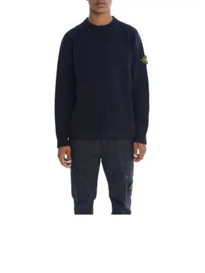 Compass Badge Wool Knit Top Navy - STONE ISLAND - BALAAN 2