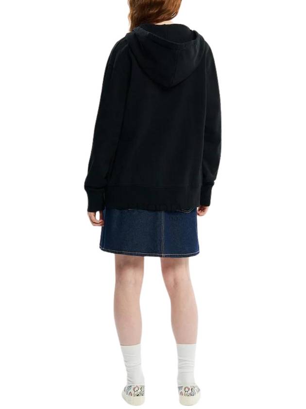 Chillax Fox Patch Zipped Hooded Jacket Black - MAISON KITSUNE - BALAAN 5