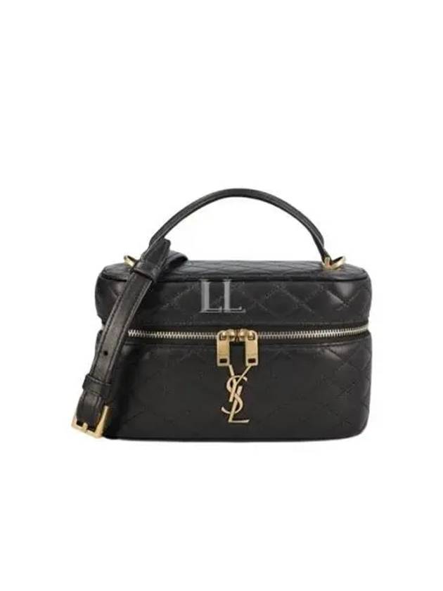 Gaby Mini Vanity Lambskin Tote Bag Black - SAINT LAURENT - BALAAN 2