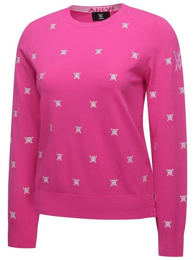 WOMEN MONOGRAM LOGO POINT PULLOVER SWEATERPI - ANEWGOLF - BALAAN 2