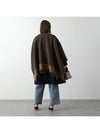 Roma Allover Logo Wool Cashmere Cape Brown - FENDI - BALAAN 3